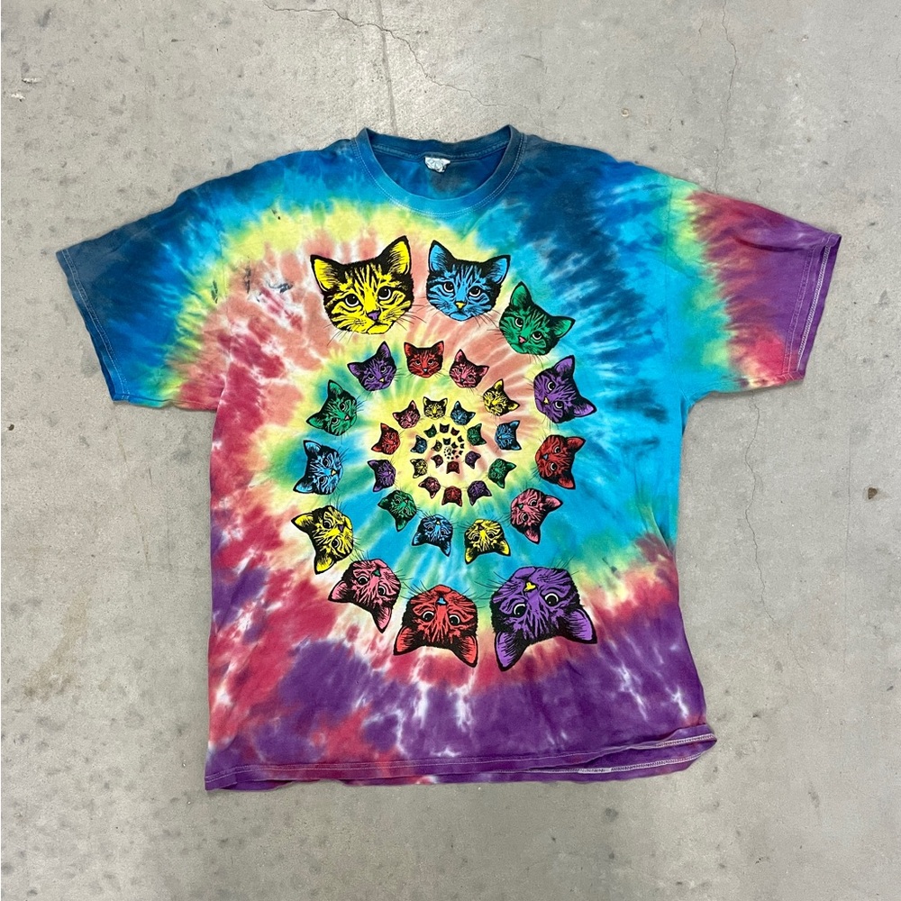 Tie Dye Cat Shirt
